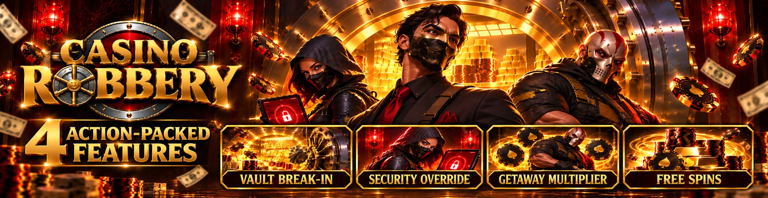 Casino Robbery 970 by 250 feature promo master